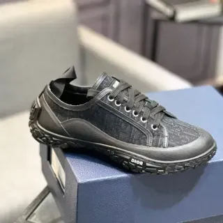 Dior B27 Monogram Jacquard काला लाइफस्टाइल स्नीकर