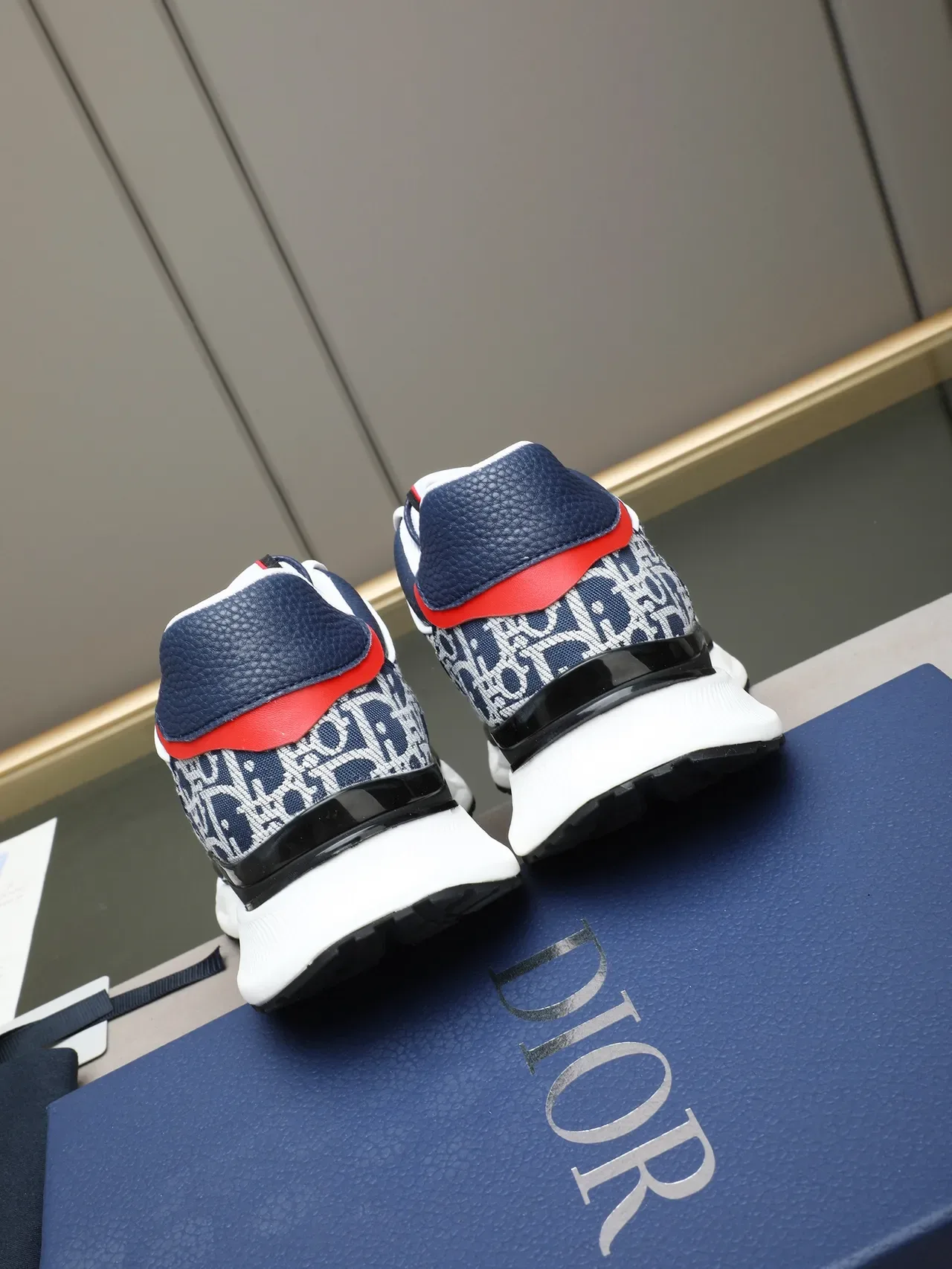 Dior B27 Monogram Navy White Lifestyle Sneakers 3