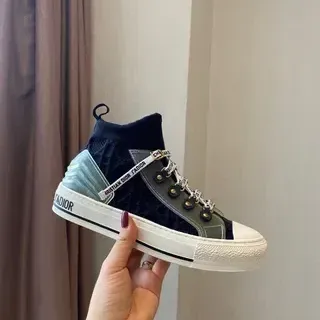 Dior B27 नेवी ब्लू এবং গ্রে হাই-টপ লाइফস্টাইল স্নিকার