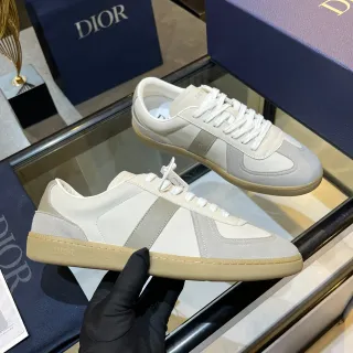 Dior B27 أحذية رياضية أسلوب حياة أبيض و رمادي جلد سويد