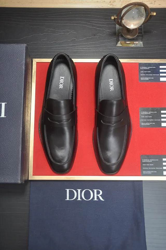 Dior Black Leather Penny Loafer 5