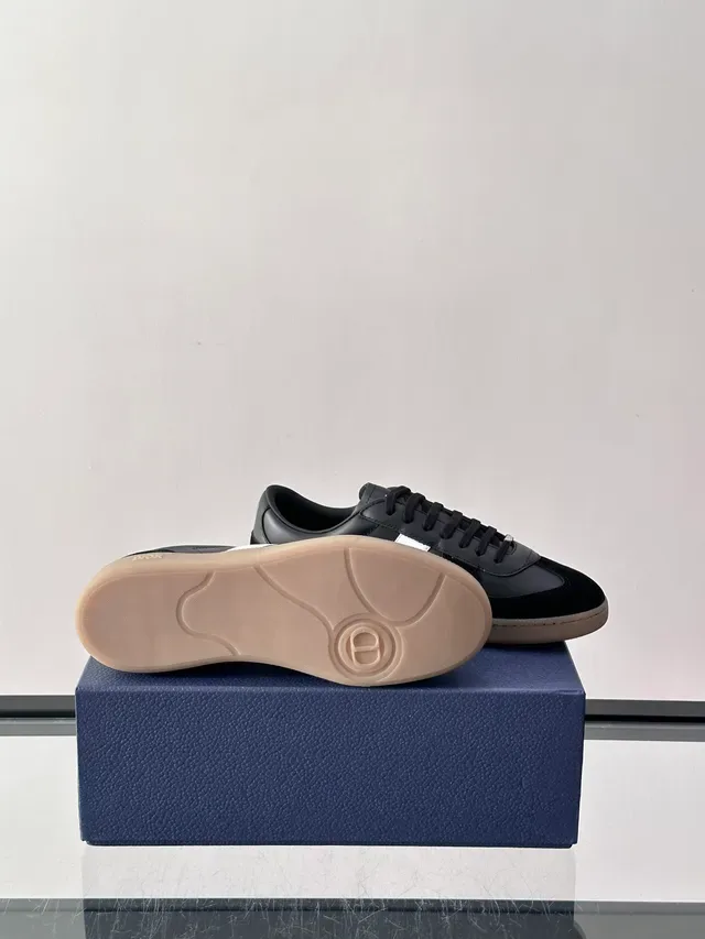 Dior Black White Low-Top Mixed-Material Lifestyle Sneakers 2