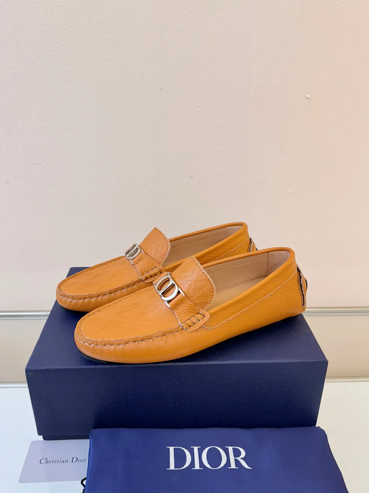 Dior Horsebit 1955 ট্যান গ্রেন লেদার লুফার 2