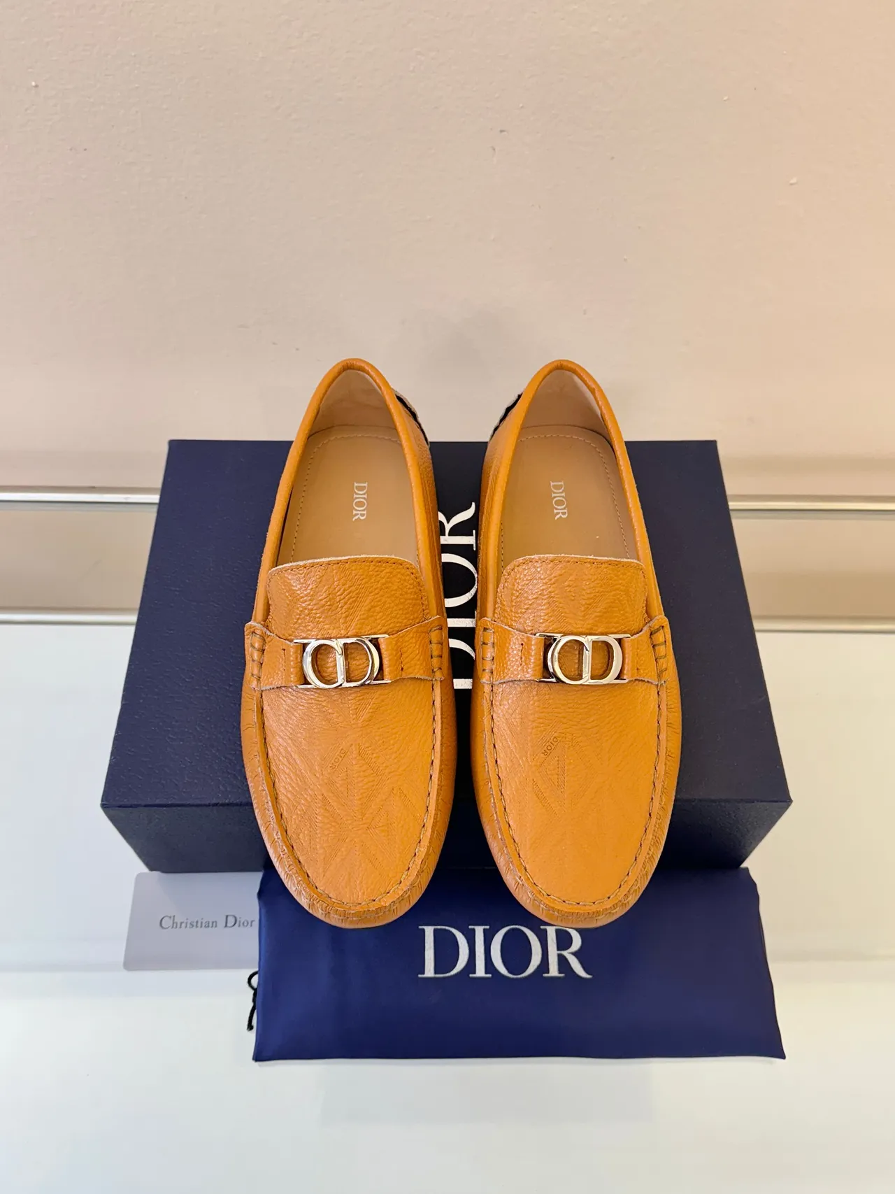 Dior Horsebit 1955 ট্যান গ্রেন লেদার লুফার 6