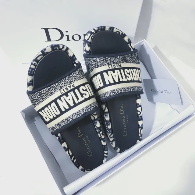 Dior Oblique Slide Noir et Blanc Monogram mules 3