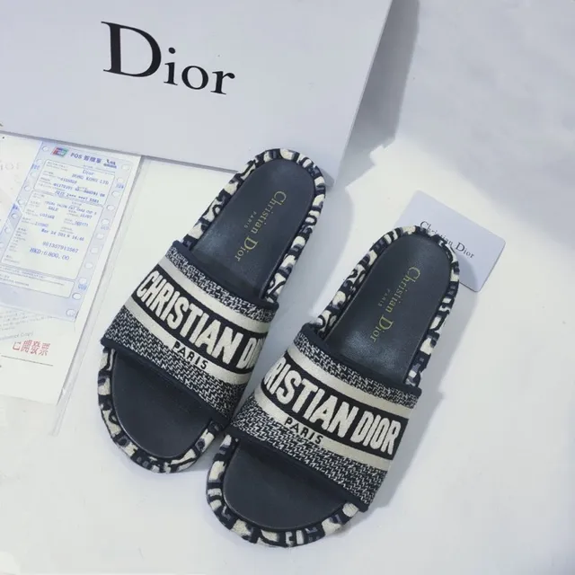 Dior Oblique Slide Noir et Blanc Monogram mules 4