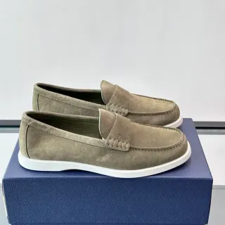 Dior 皮尼乐福鞋 米白色 麂皮鞋面 轮廓乐福鞋