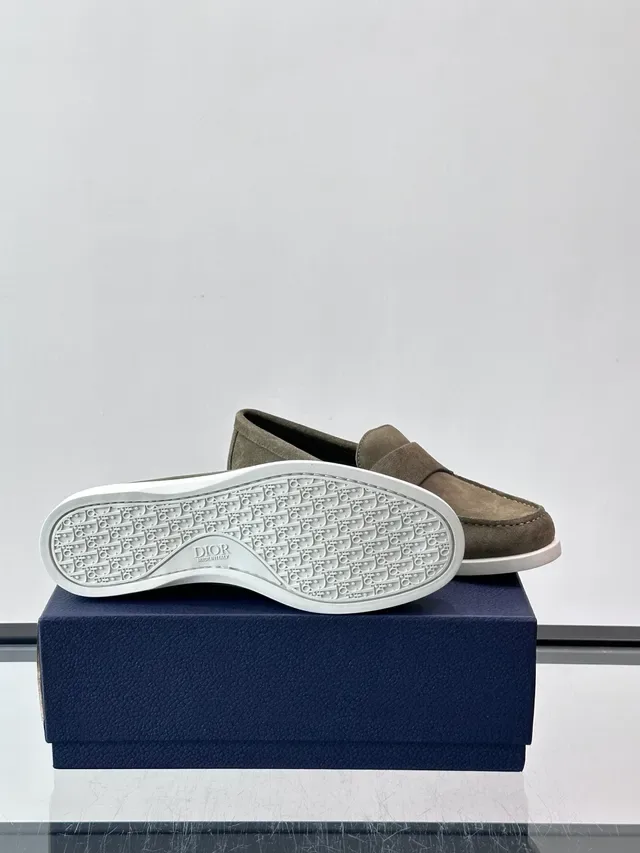 Dior Penny Loafer Beige White Suede Upper Silhouette Loafer 2