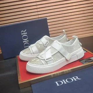 Dior 白米色 无带 拖鞋式 印花 纺织鞋面 生活方式运动鞋