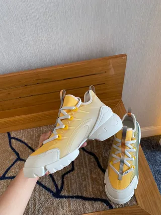 Dior Yellow Green Sole Gradient Upper Chunky Sneakers 3