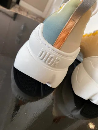 Dior Yellow Green Sole Gradient Upper Chunky Sneakers 6