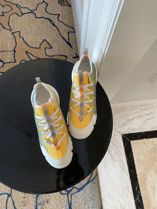 Dior Yellow Green Sole Gradient Upper Chunky Sneakers 7