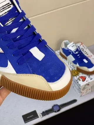 Dolce & Gabbana Blue White Beige Gum Sole Lifestyle Sneakers 3