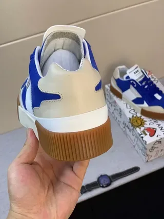 Dolce & Gabbana Blue White Beige Gum Sole Lifestyle Sneakers 4