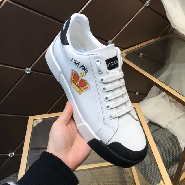 Dolce & Gabbana Portofino সাদা ও কালো লাইফস্টাইল স্নিকার 2