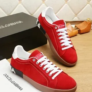 Dolce & Gabbana लाल সুয়েড লাইফস্টাইল স্নিকার