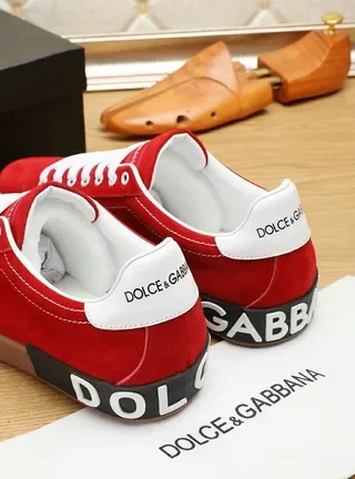 Dolce & Gabbana Sneakers Lifestyle en Suède Rouge 2