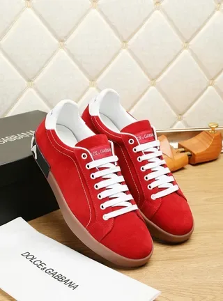 Dolce & Gabbana Sneakers Lifestyle en Suède Rouge 3