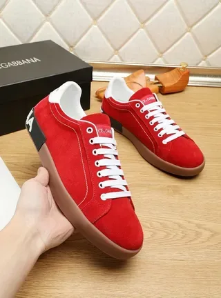 Dolce & Gabbana Sneakers Lifestyle en Suède Rouge 4