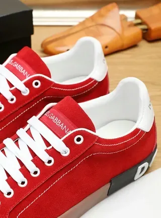 Dolce & Gabbana Sneakers Lifestyle en Suède Rouge 5