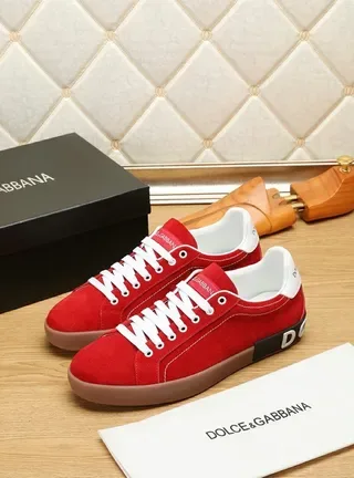 Dolce & Gabbana Sneakers Lifestyle en Suède Rouge 6