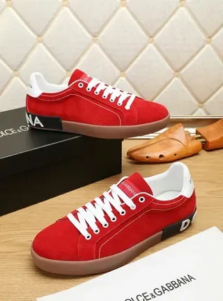 Dolce & Gabbana Sneakers Lifestyle en Suède Rouge 7