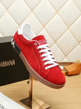 Dolce & Gabbana Sneakers Lifestyle en Suède Rouge 8