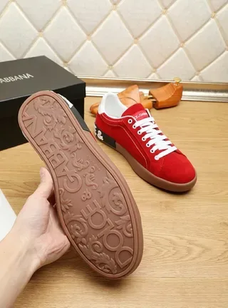 Dolce & Gabbana Sneakers Lifestyle en Suède Rouge 9