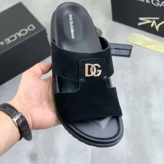 دولشي وغابانا صنادل جلد سويد مع DG Logo