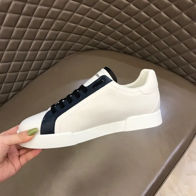 Dolce & Gabbana Portofino أحذية رياضية أسلوب حياة أبيض بحري شعار 4