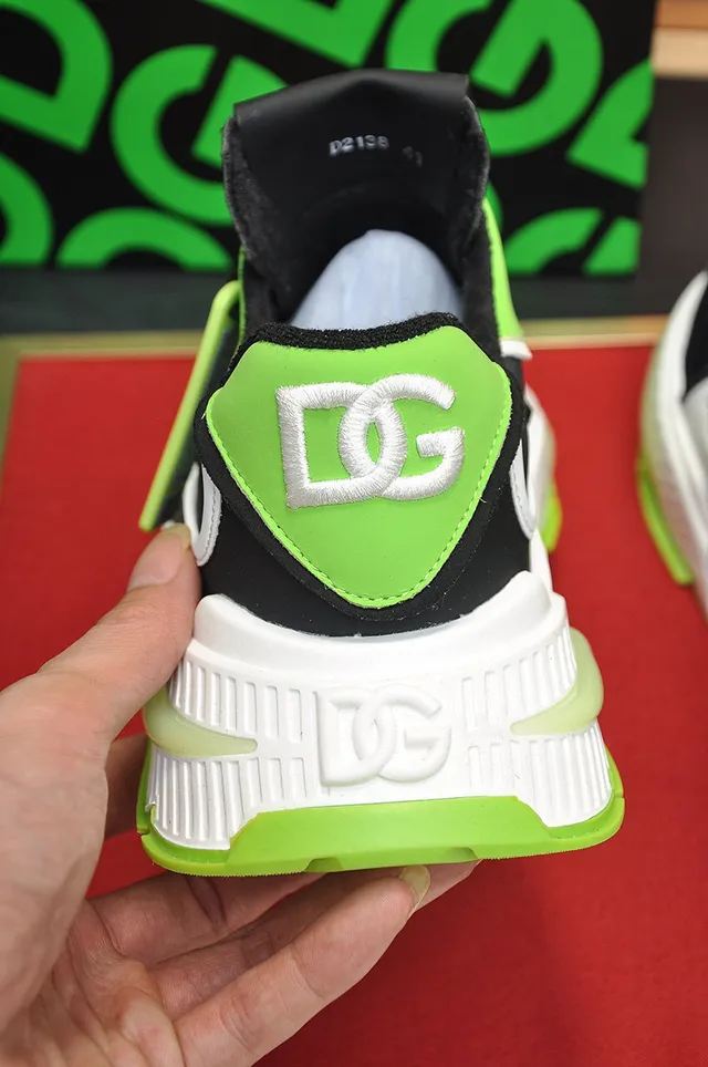 Dolce & Gabbana Track Trainer Neon Green Black White Chunky Sneakers 3