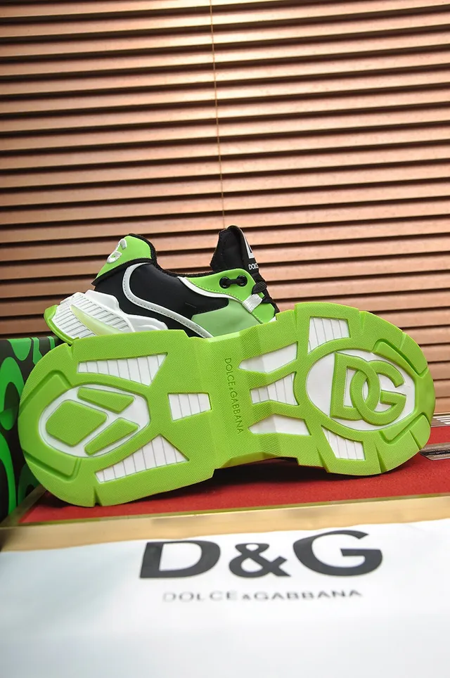 Dolce & Gabbana Track Trainer Neon Green Black White Chunky Sneakers 5