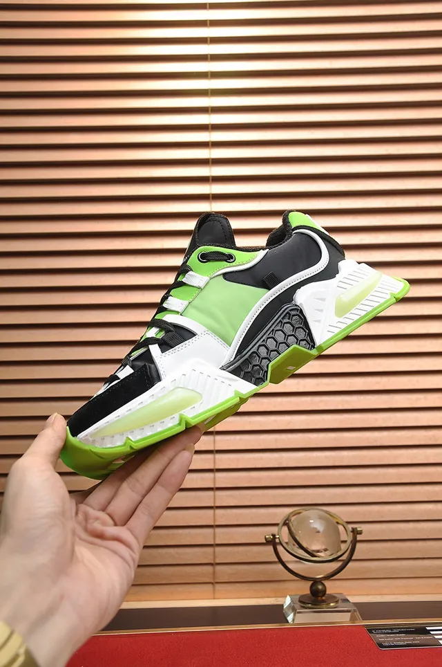 Dolce & Gabbana Track Trainer Neon Green Black White Chunky Sneakers 7