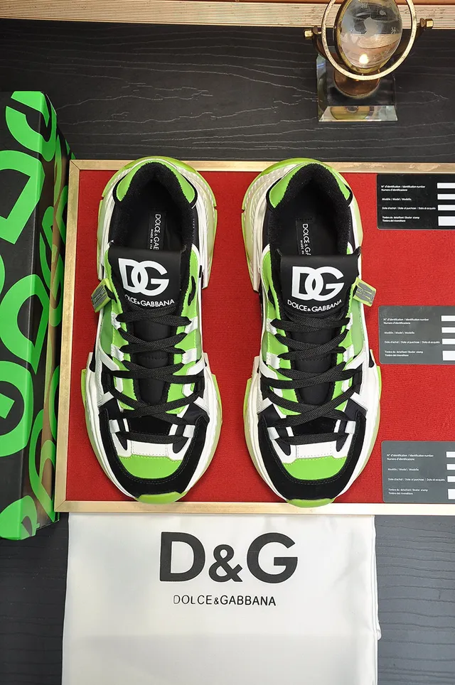 Dolce & Gabbana Track Trainer Neon Green Black White Chunky Sneakers 8