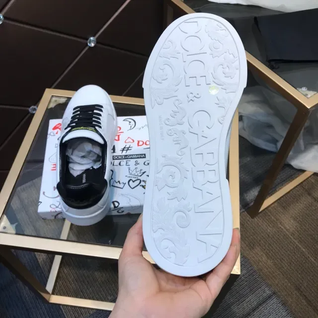 Dolce & Gabbana sneakers lifestyle blanc cuir brodé lion ailé 5