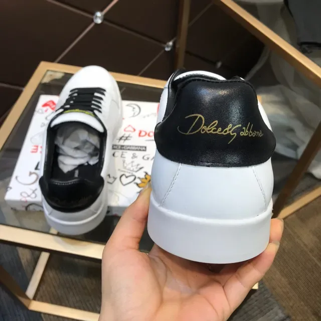 Dolce & Gabbana sneakers lifestyle blanc cuir brodé lion ailé 7