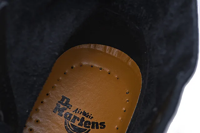 Dr. Martens 1460 Black Pebbled Leather Yellow Stitch Martin Boots 2