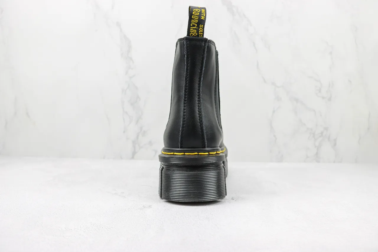 Dr. Martens Jadon Platform Black Yellow Stitch Chelsea Boot 9