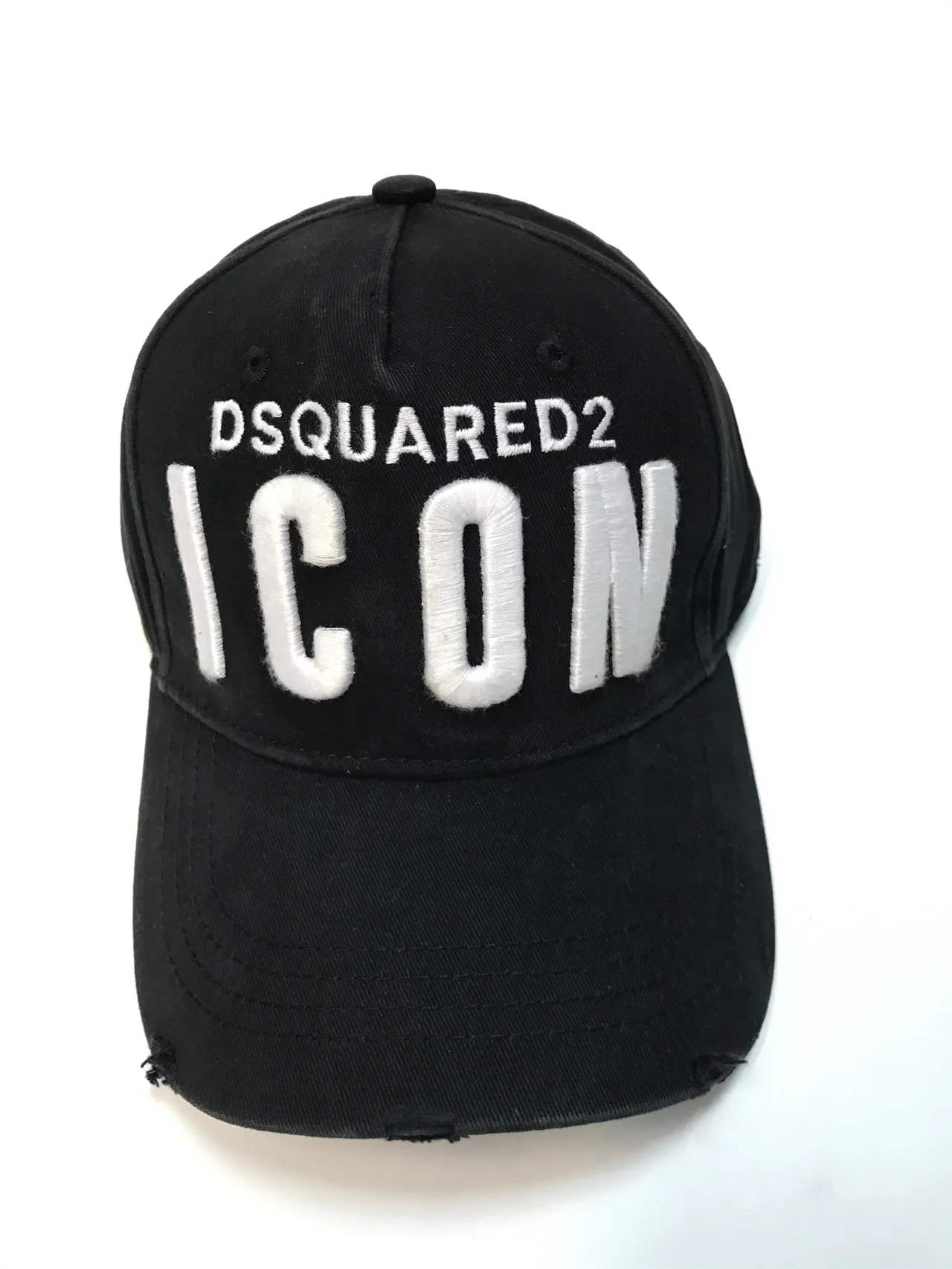 Dsquared2 ICON लाल सिलाई बेसबॉल कैप 3