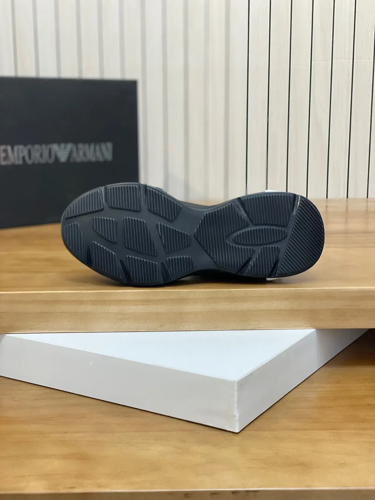 Emporio Armani Black and White Eagle Logo Lifestyle Sneakers 8