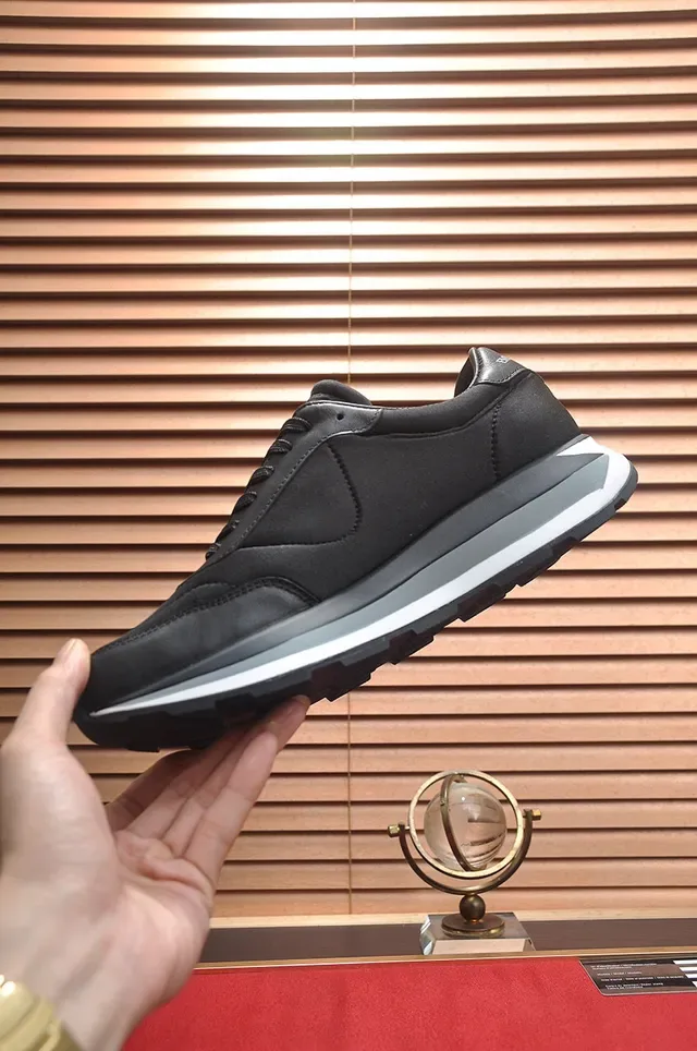 Emporio Armani Black Gray Leather And Synthetic Upper Embossed Eagle Logo Lifestyle Sneakers 6