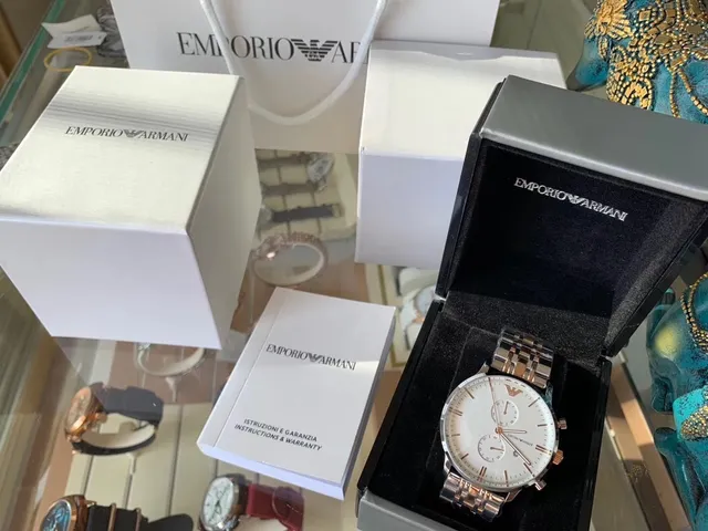 Emporio Armani Chronograph Two-Tone Stainless Steel Quartz Watch 2
