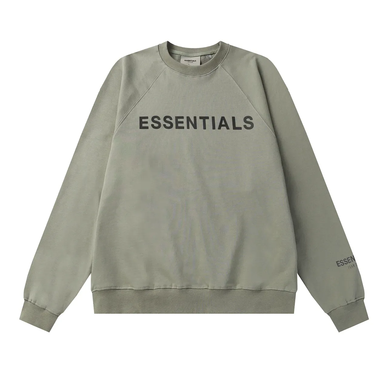 Fear of God Essentials pull noir à col rond à manches raglan 4