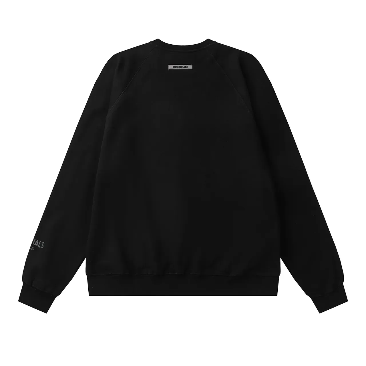 Fear of God Essentials pull noir à col rond à manches raglan 9
