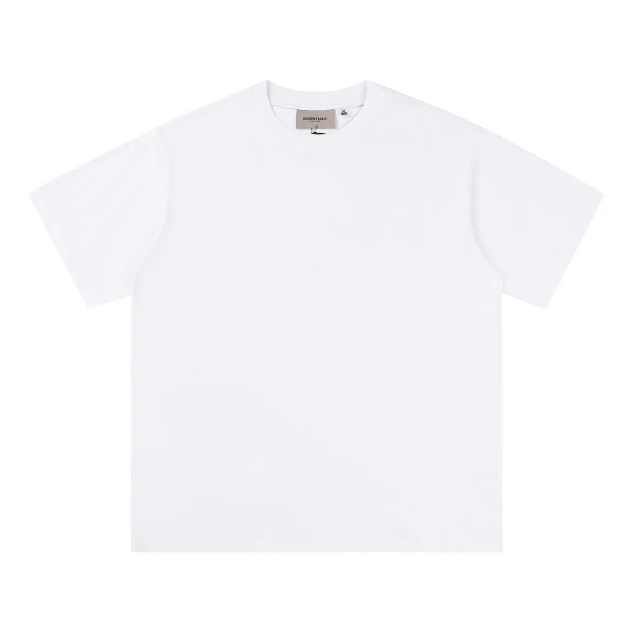 Fear of God Essentials Black White Oversized Fit Minimal Front T-Shirt 2