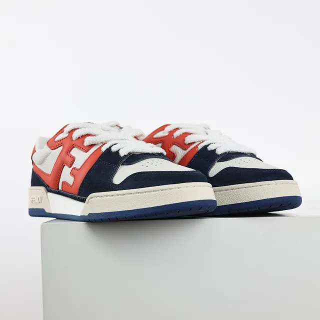 Fendi FF Sneaker Red Navy White Lifestyle Sneakers 3