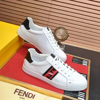 Fendi FF Stripe 白红黑生活方式运动鞋