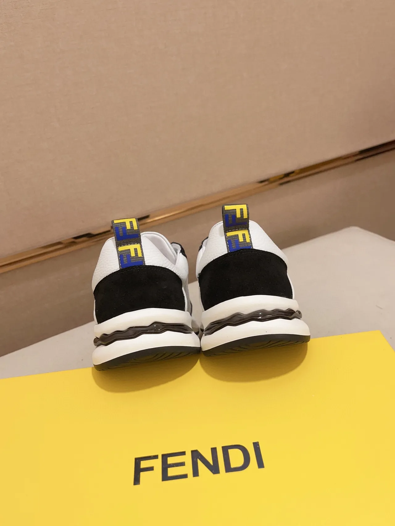 Fendi First White Black Low-Top Two-Tone Lifestyle Sneakers 3