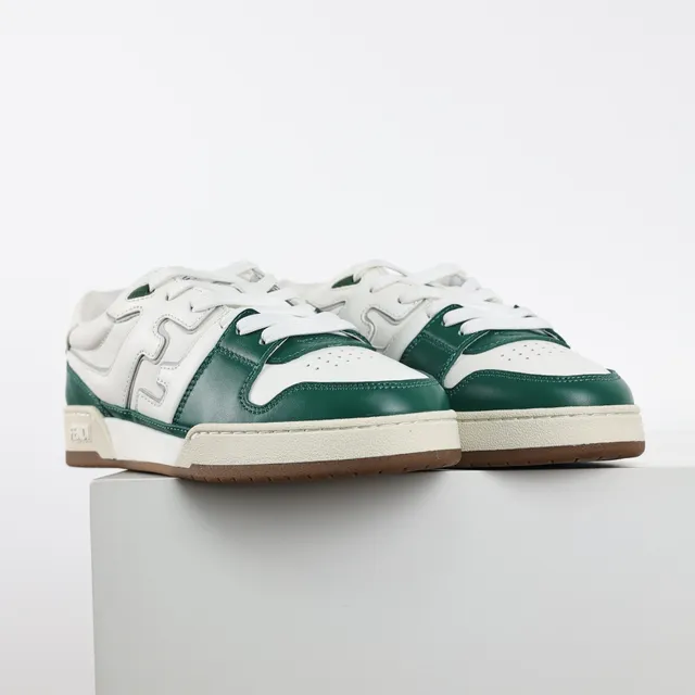 Fendi First White Green zapatillas lifestyle de bajo con paneles de cuero 3