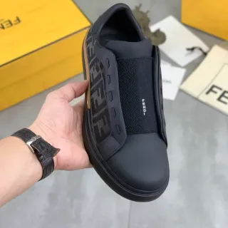 Fendi Speed Trainer Black FF Monogram Slip-On Lifestyle Sneakers — Fendi Lifestyle Sneakers photo from the Yupoo catalog